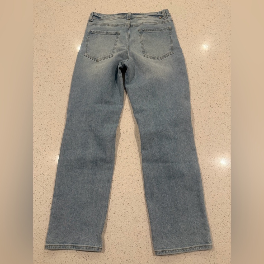 78 & Sunny Distressed Straight Leg Jeans Size 6 Light Wash Denim - Picture 6 of 8